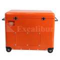 Excalibur 6.5kW 220V/380V Tres fase Generador de diesel silencioso portátil de aire refrigerado por aire (precios)